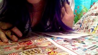 Angela Bright 1 Hr Sorting Grocery Ads Making Grocery List, gum, evening relaxation Quiet ASMR screenshot 5