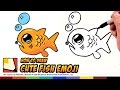 How to Draw a Cute Fish Emoji - Draw a Cute Scared little Fish Step by Step for Beginners | BP