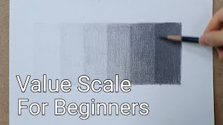 How to draw value scale with graphite pencils for the first time  I  Drawing tutorial for beginners.