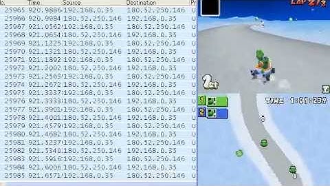 Mario Kart DS WiFi Match3 - Part 2 (with Wireshark)