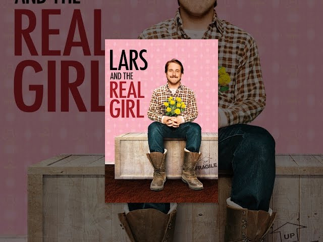 Ryan Gosling's Lars Lindstrom sits on his future blow-up doll on the poster for the Lars and the Real Girl game
