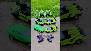 Remote control four green cars | #shorts