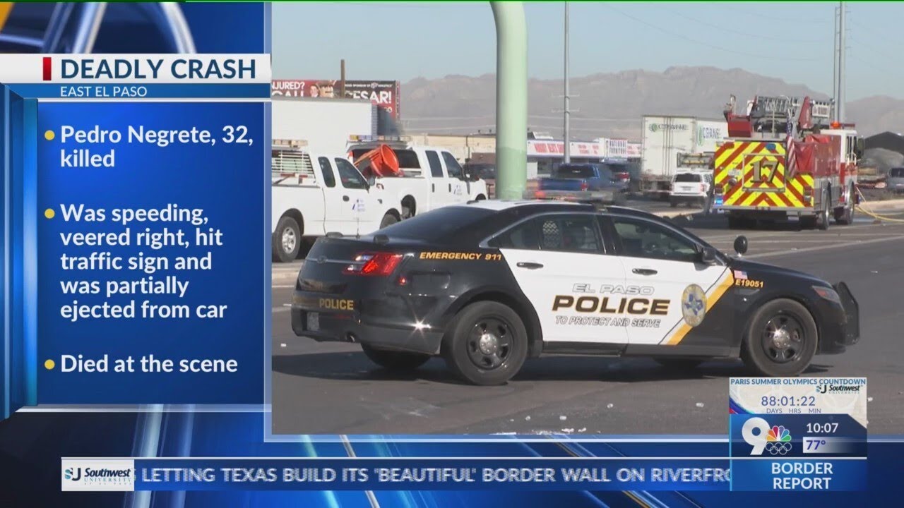 Police say speeding led to a fatal crash in East El Paso - YouTube