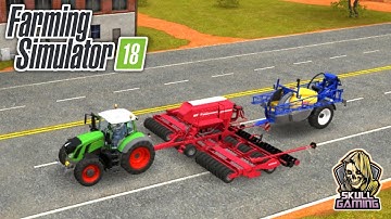 Farming Simulator 18 AMZON Sowing Machine work in Field | Timelapse #skullgaming