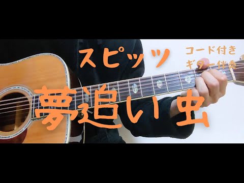【ギターコード付き】スピッツ/夢追い虫【アコギ弾いてみた】