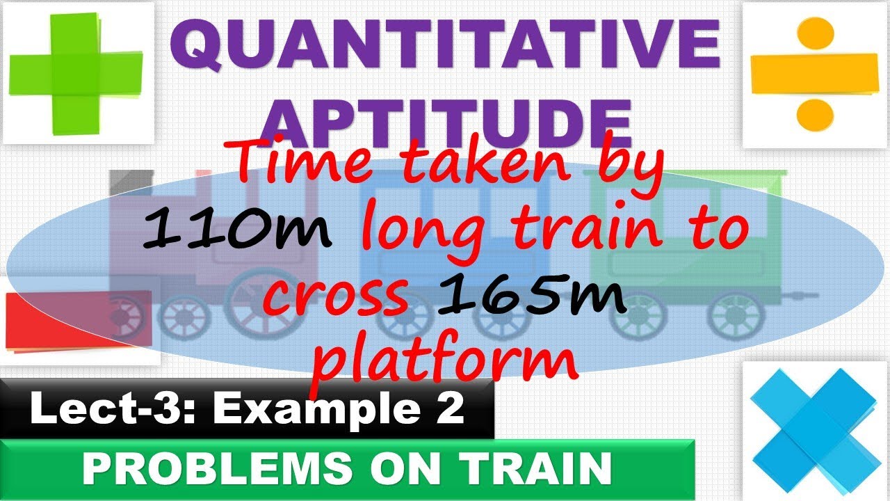 Time taken by 110m long train to cross 165m platform | Problems on Trains | 
