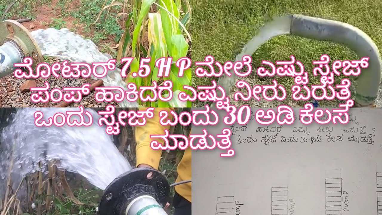 Borewell pump water lifting processing ಮೋಟಾರ್ ಪಂಪ್ ಯಾವ ರೀತಿ ಕೆಲಸ