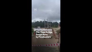 Jembatan Phu Thien Hanyut Tersapu Banjir