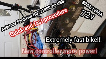 How to Autotune the ND721800 Fardriver controller using a USB cable | No Bluetooth dongle required