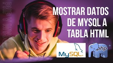 33 - CARGAR o MOSTRAR datos de MYSQL  en una TABLA HTML desde la BASE DE DATOS con (💻 PHP y MYSQL 💻)