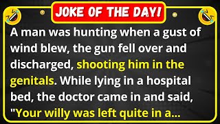 A man was hunting when a gust of wind blew - funny joke of the day | Best funny jokes