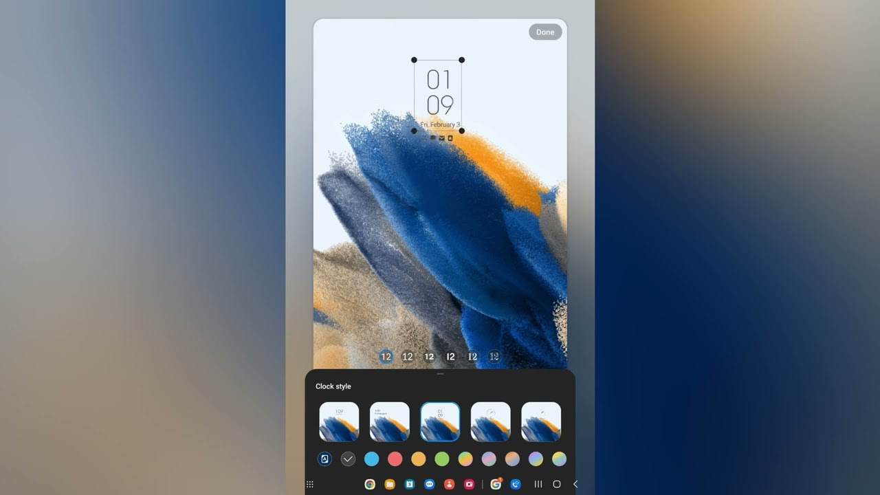 HOW TO CHANGE CLOCK STYLE ON SAMSUNG TABLET LOCK SCREEN 2023 YouTube