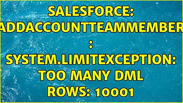 Salesforce: AddAccountTeamMember : System.LimitException: Too many DML rows: 10001