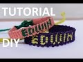 como hacer una pulsera con nombre macrame