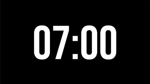 7 Minute Countdown Timer | Minimal