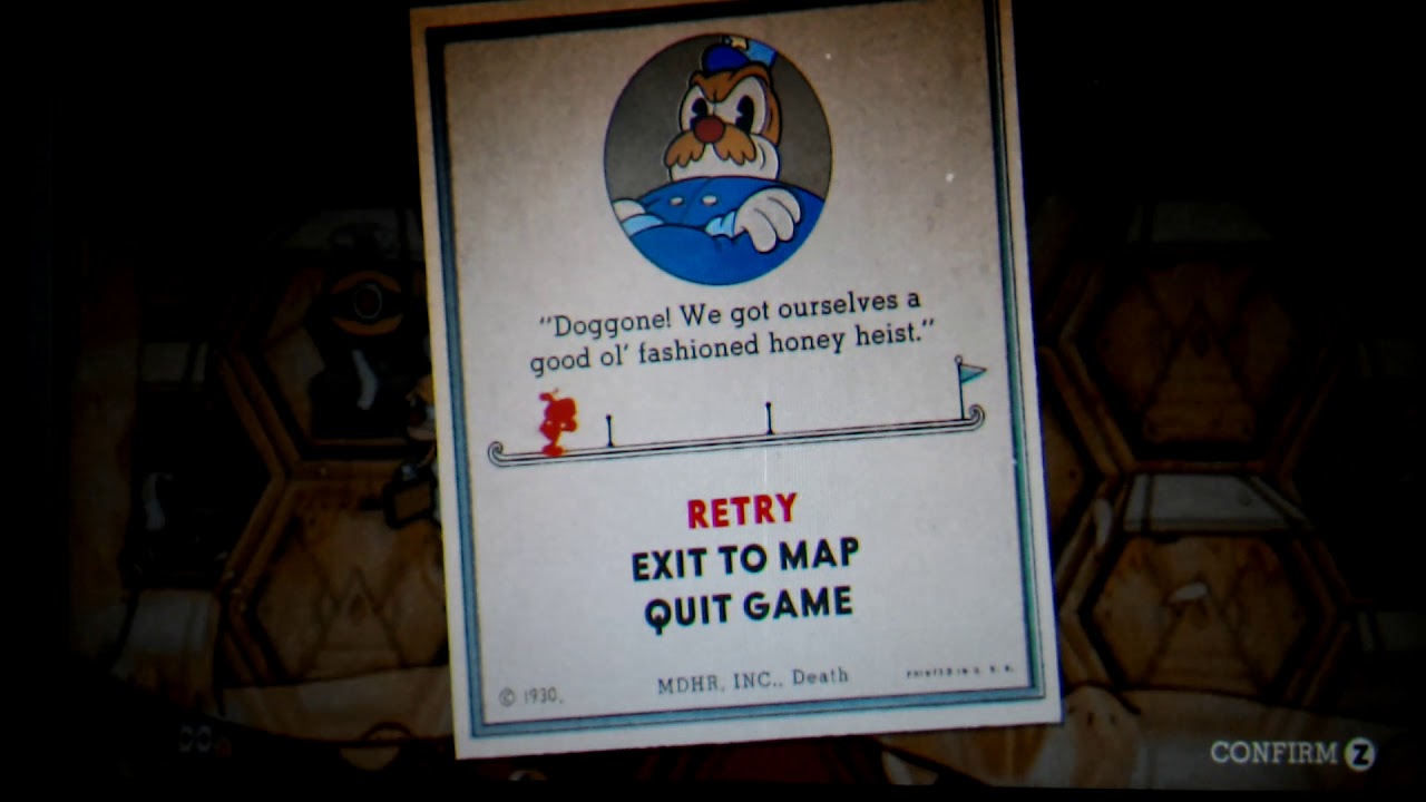 Cuphead Game Over Screens