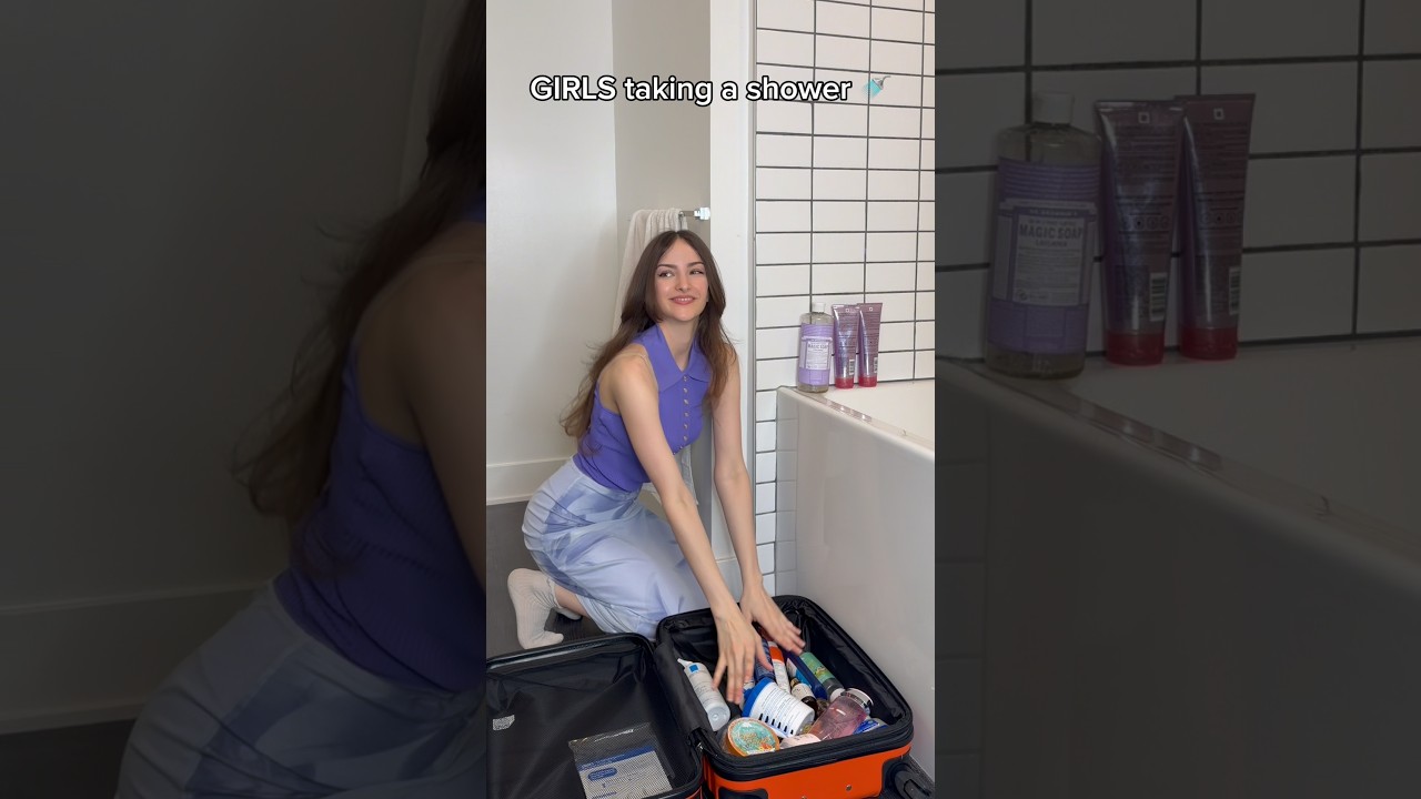 GIRLS vs GUYS showering 🧼 #VictoriaPfeifer