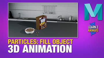 Using Particles to create Cereal pouring into a bowl.  in Autodesk Maya 2022. Beginner Tutorial