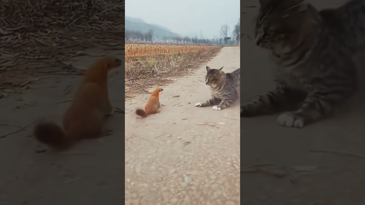 Ninja Ferret vs House Cat 🐾⚔️ Who Wins This Showdown?