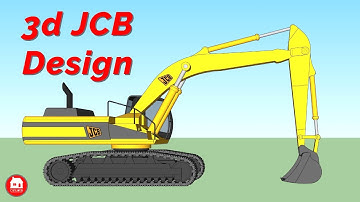 Heavy Excavetor Crane Design in 3d google sketchup |JCB| By Civilweb