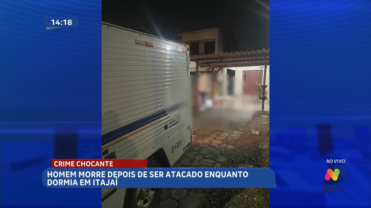 Homem morre após ataque enquanto dormia em Itajaí