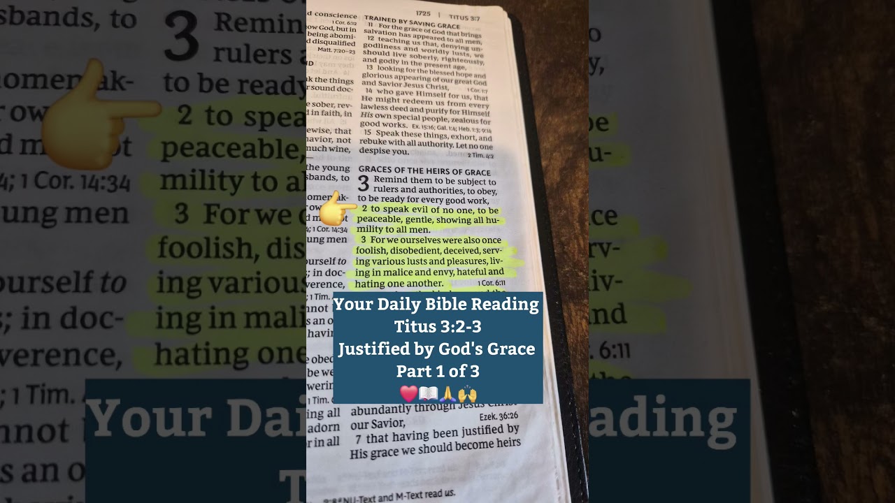 Today's Word Titus 3:2-3 #bibleverse
