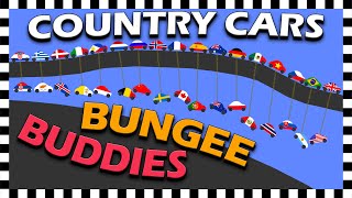 Country Cars Bungee Buddies - Algodoo Car Race screenshot 1