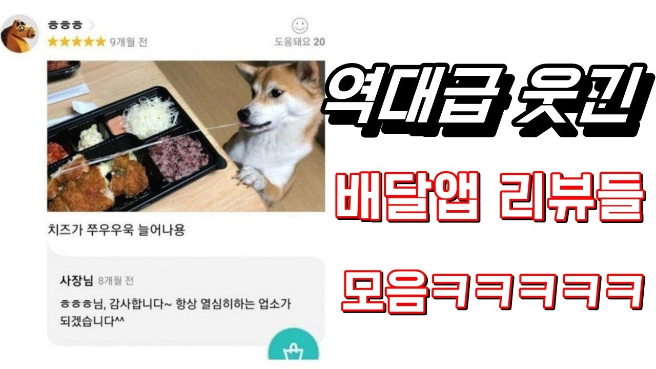역대급 배달앱 리뷰 모음ㅋㅋㅋㅋㅋㅋ - YouTube