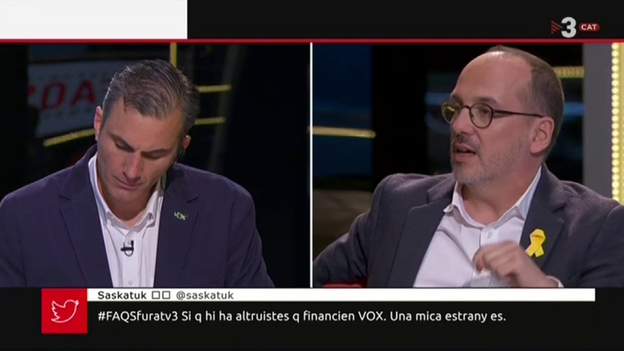 Histórica intervención de Javier Ortega en TV3