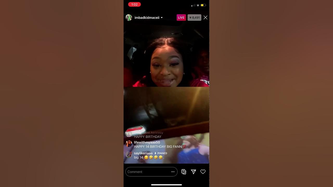 Badkid Macei live on her birthday 💜🥳 - YouTube