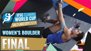 🔥IFSC Women's Final World Cup Salt Lake City 2024