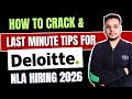 How to Crack Deloitte NLA 2026 | Deloitte Coding Questions | Deloitte NLA Exam Pattern & Preparation