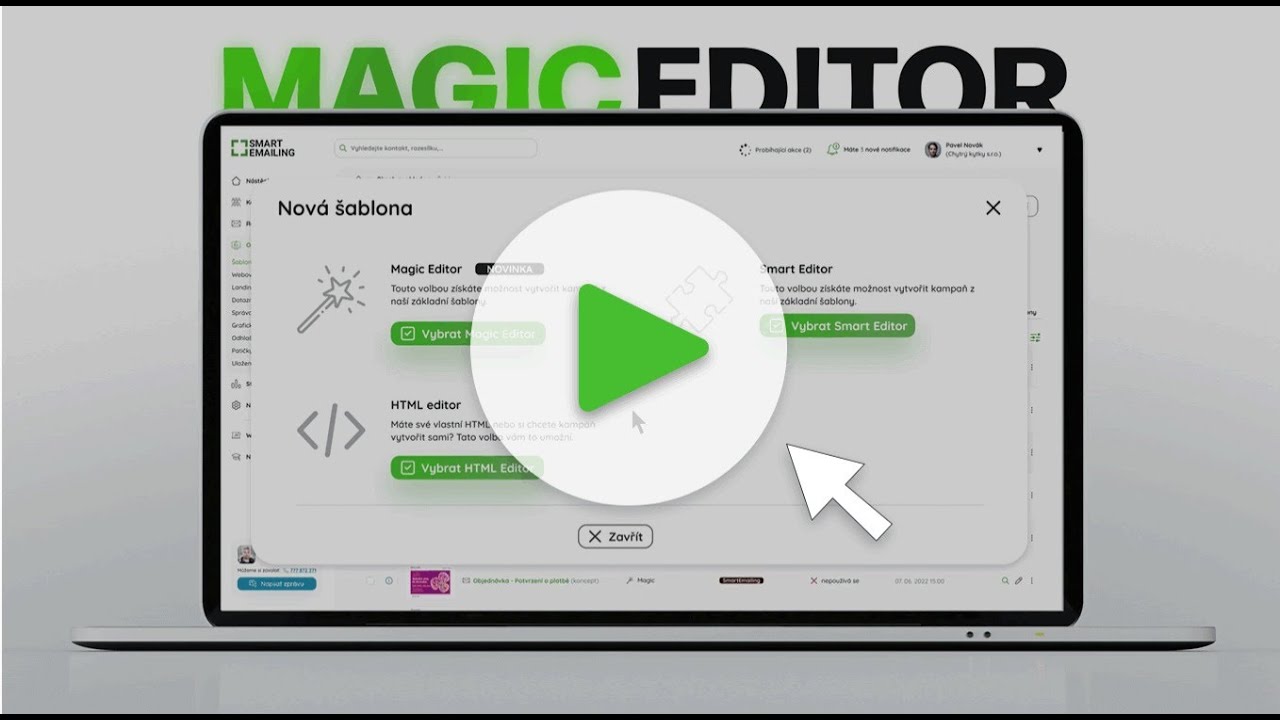 Magic editor: Jak snadno se tvoří e-mail v našem editoru? - YouTube