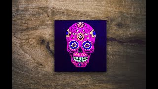 Day of the Dead Sugar Skull Beginner Step-by-Step Acrylic Paint Tutorial Live Stream Creatively