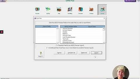 Export and Import Accounts List in MYOB / ABSS Accounting Software
