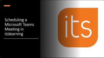 Microsoft Teams Meeting in itslearning