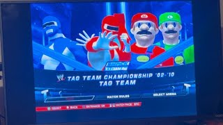 Power Rangers Vs Mario Bros 1st Match (WWE2k14 Xbox 360) (Weird Ending)