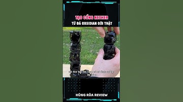 người đàn ông cố gắng chế tạo cổng nether bằng đá obsidian thật