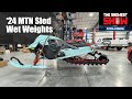 24 mtn sled weights revealed wet weight comparisons of our test fleet of 2024 mountain sleds