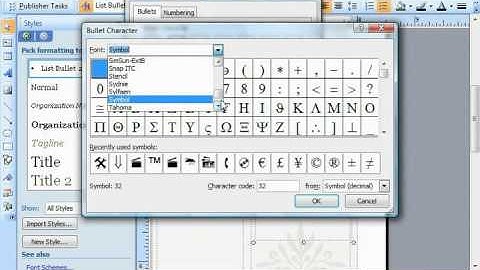 Publisher 2003 Tutorial Create Custom Bullets & Modify 2007 Numbering Microsoft Training Lesson 4.7