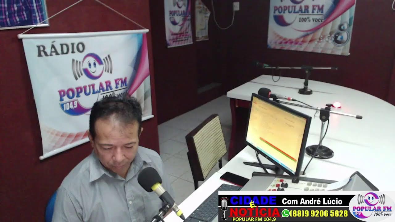 CIDADE É NOTICIA COM ANDRE LUCIO NA POPULAR FM 104,9