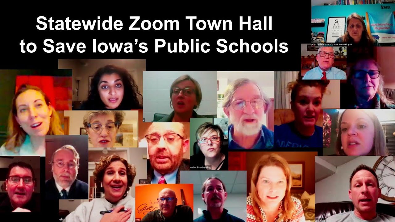 Statewide Zoom Town Hall to Save Iowa's Public Schools