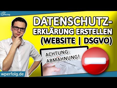 Website Datenschutzerklärung Erstellen (DSGVO): Simples Tutorial | Generator | Einfügen in WordPress