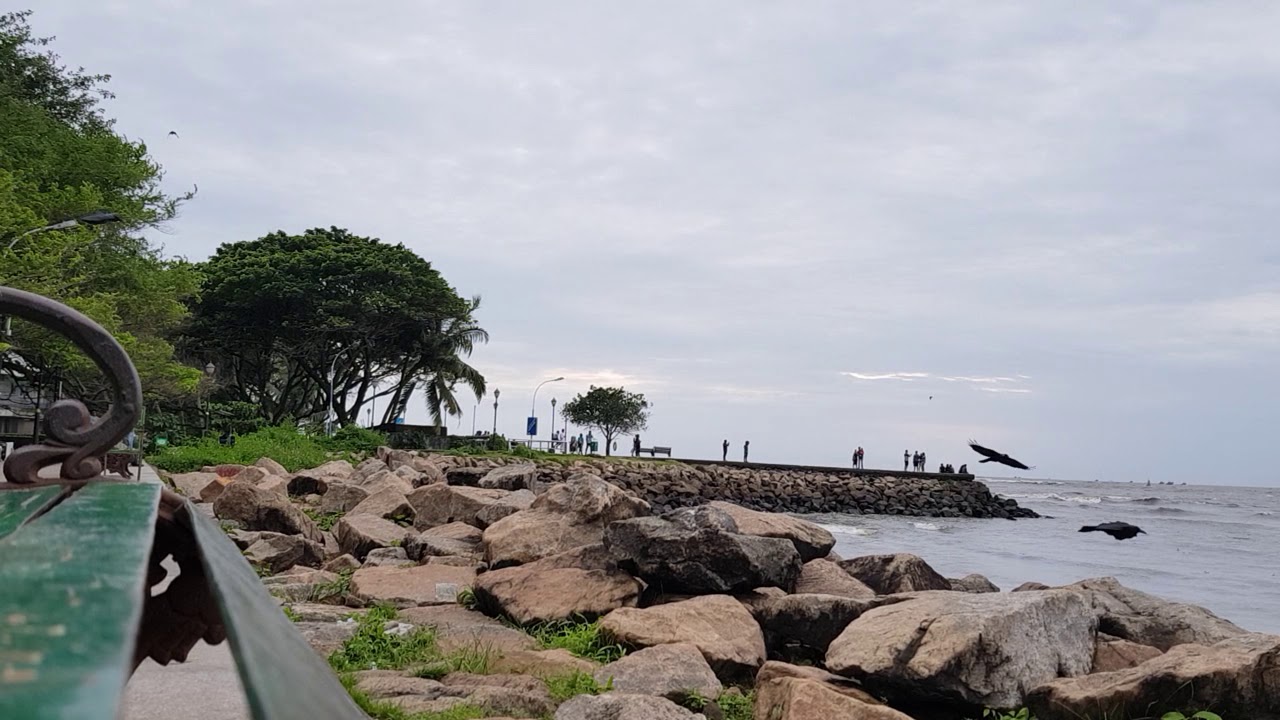 Sitting by the bench at Fort kochi beach
