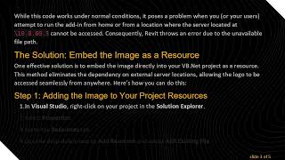 How to Replace Absolute File Path with Resource File Path in VB.Net for Revit Add-Ins