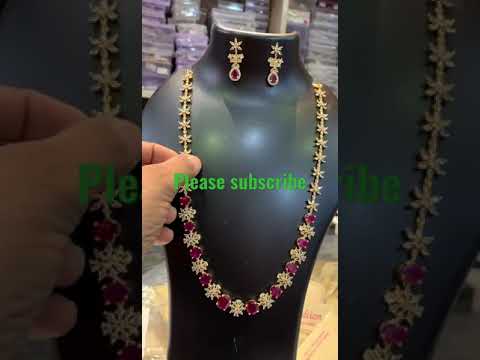 Beautiful#pink cz stone#long