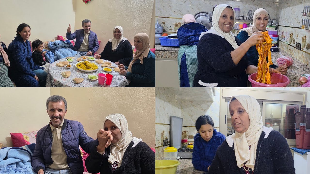 جاني الوحم🤰على القديد😋جا الهادي يشوف ميمتو🥹الله يسمح لينا من الواليدن🤲