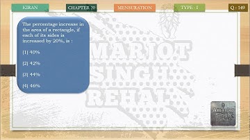The percentage increase in the area of a rectangle, if each of its sides is increased by