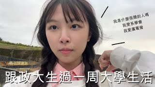 #vlog  跟政大生過『一周』大學生活，哈哈哈被自己忙死啦🫰🏻傳院活動就很多😵‍💫