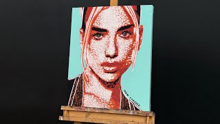 Painting Dua Lipa In Pop Art